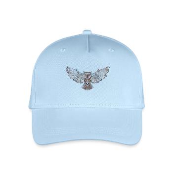 Fliegende Eule - Kinder Bio Basecap - Hellblau - Vorne