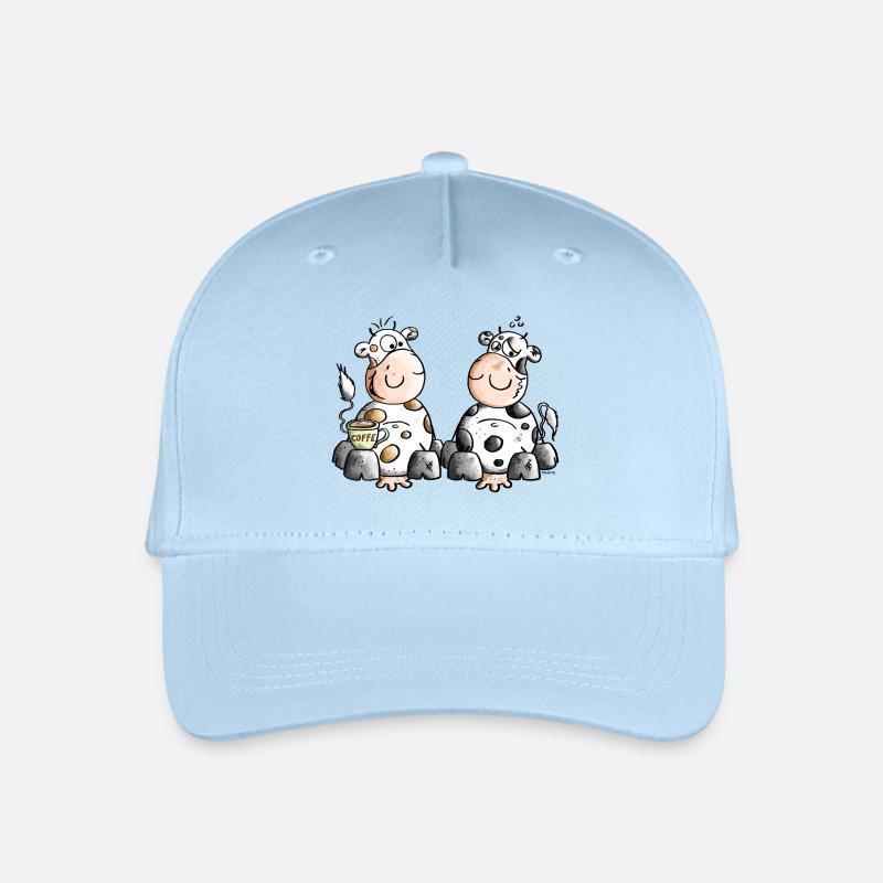 Morgenmuffel Kühe - Kaffee - Kinder Bio Basecap - Hellblau