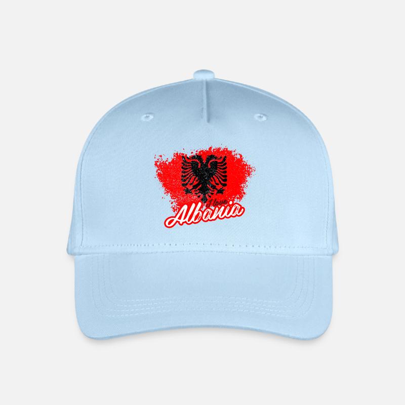 Ich liebe Albanien - Kinder Bio Basecap - Hellblau