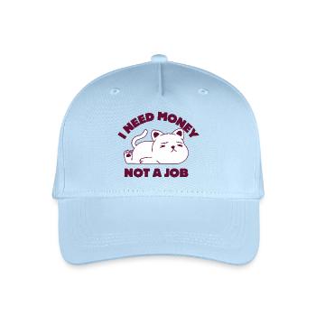 Ich brauche Geld, keinen Job - Kinder Bio Basecap - Hellblau - Vorne