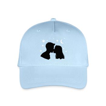 Moonlit Kiss Silhouette - Organic Kids’ Baseball Cap - light blue - Front
