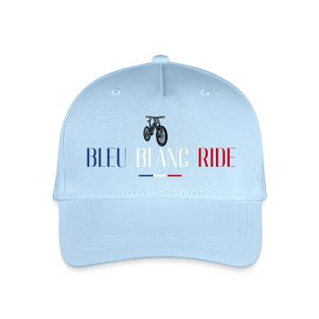 bleu blanc ride - Casquette de baseball bio Enfant - bleu clair - Devant