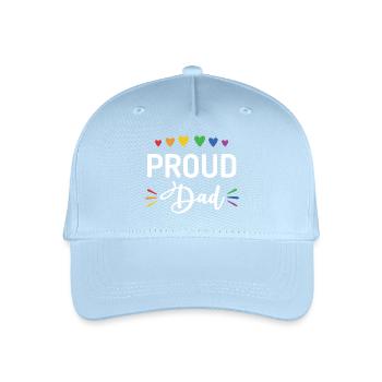 Proud Dad - Organic Kids’ Baseball Cap - light blue - Front