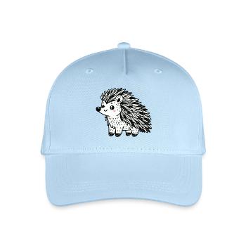 Niedliches Schwarz-Weißes Stachelschwein - Kinder Bio Basecap - Hellblau - Vorne