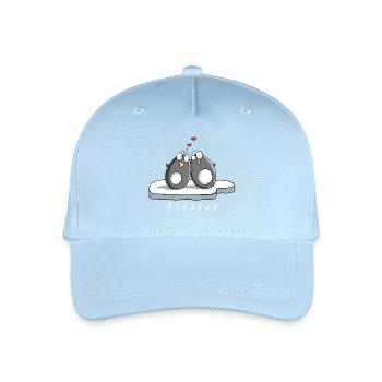 Forever In Love Pinguine I Pinguin Comic Geschenk - Kinder Bio Basecap - Hellblau - Vorne