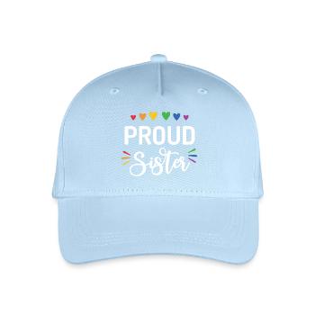 Proud Sister - Organic Kids’ Baseball Cap - light blue - Front
