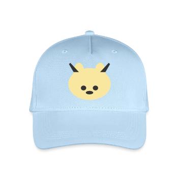 Gehörnter Bär Kuschel-Symbol - Kinder Bio Basecap - Hellblau - Vorne