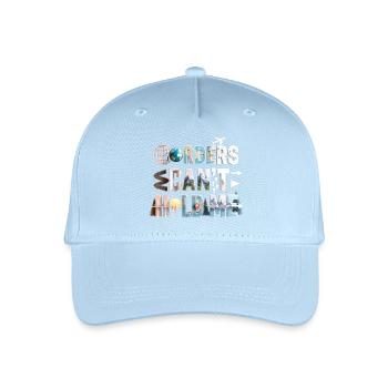 World Traveler Collage: Can't Hold Me - Organic Kids’ Baseball Cap - light blue - Front