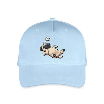 Carlin Carlin Propriétaire de carlin Amoureux du carlin Porte-carlin - Casquette de baseball bio Enfant - bleu clair - Devant