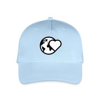 I Love This Planet With All My Heart - Organic Kids’ Baseball Cap - light blue - Front