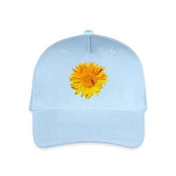 sonnenblume Biene - Kinder Bio Basecap - Hellblau - Vorne