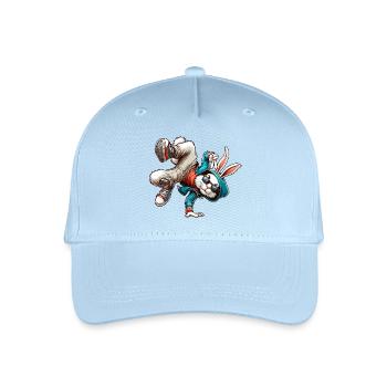 Easter Easter Bunny Dancing Breakdance - Organic Kids’ Baseball Cap - light blue - Front