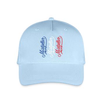 Montpellier Souvenir franz. mit Nationalfarben - Kinder Bio Basecap - Hellblau - Vorne