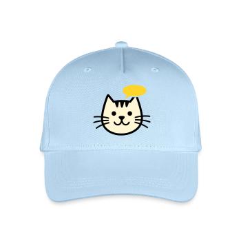 katzengesicht-mit-sprechblase - Kinder Bio Basecap - Hellblau - Vorne