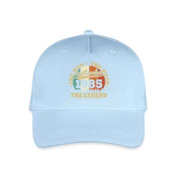 Vintage September 1985 Geburtstagsgeschenk 40 Jahr - Organic Kids’ Baseball Cap - light blue - Front