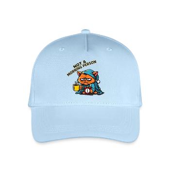 Cat grouch in dressing gown - Organic Kids’ Baseball Cap - light blue - Front