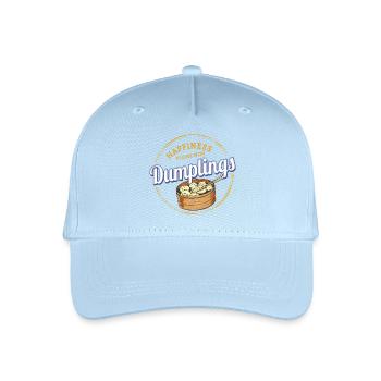 Dumpling Food Baozi Design Vintage Teigtasche - Kinder Bio Basecap - Hellblau - Vorne