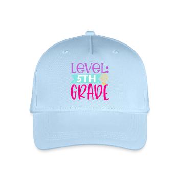 Grade 5 - Organic Kids’ Baseball Cap - light blue - Front