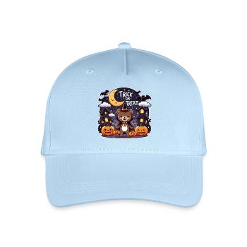 Süßer Halloween-Bär im Hexenkostüm - Kinder Bio Basecap - Hellblau - Vorne