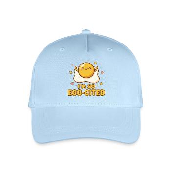 I’m So Egg-cited Kawaii Spiegelei Wortspiel - Kinder Bio Basecap - Hellblau - Vorne