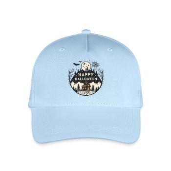 Nuit Halloween Cabane Montagne - Casquette de baseball bio Enfant - bleu clair - Devant