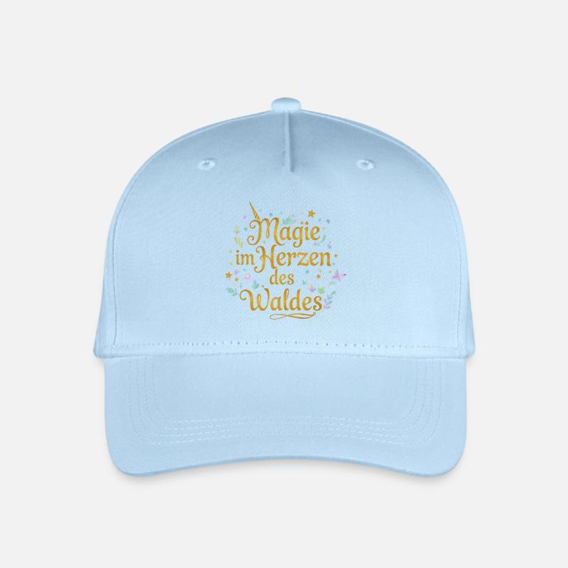 Magie im Herzen des Waldes - Kinder Bio Basecap - Hellblau