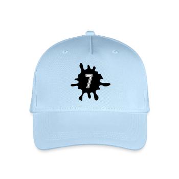 Blobs 7 Number - Organic Kids’ Baseball Cap - light blue - Front
