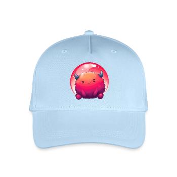 Dégradé du visage de monstre duveteux - Casquette de baseball bio Enfant - bleu clair - Devant
