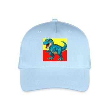 dinosaure - Casquette de baseball bio Enfant - bleu clair - Devant