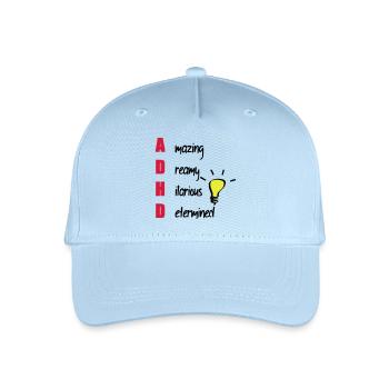 ADHD / ADHS Support Geschenk - Kinder Bio Basecap - Hellblau - Vorne