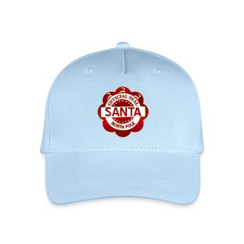 Offizielles Siegel des Santa North Pole - Kinder Bio Basecap - Hellblau - Vorne