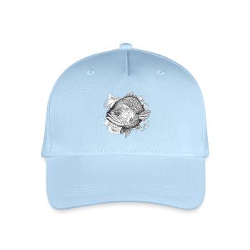 Koi Detail Drawing Engraving Style - Organic Kids’ Baseball Cap - light blue - Front