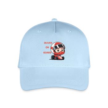Oliver on board - Organic Kids’ Baseball Cap - light blue - Front