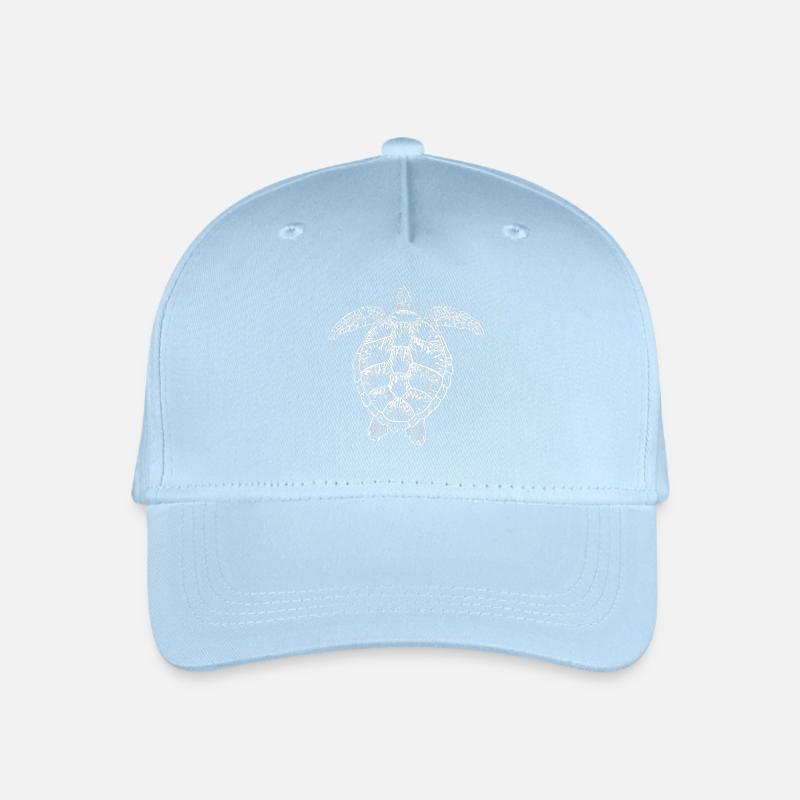 Turtle white2 - Kinder Bio Basecap - Hellblau