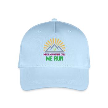 Trail Runners - When Mountains Call - We Run - Organic Kids’ Baseball Cap - light blue - Front