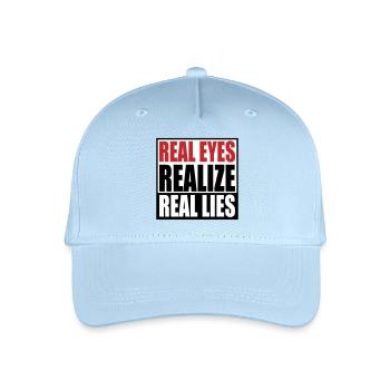 realize real eyes reall lies | Farben änderbar - Kinder Bio Basecap - Hellblau - Vorne