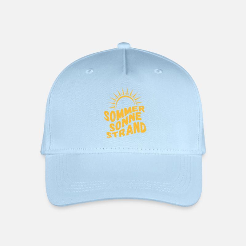 Sommer Sonne Strand und Meer - Kinder Bio Basecap - Hellblau