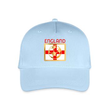 ENGLAND SPIELT FUSSBALL FUSSBALL - Kinder Bio Basecap - Hellblau - Vorne