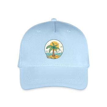 Sun Island Palm Magic - Organic Kids’ Baseball Cap - light blue - Front
