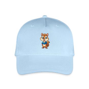 Chipmunk Cute Cartoon Character Kawaii Clipart - Organic Kids’ Baseball Cap - light blue - Front