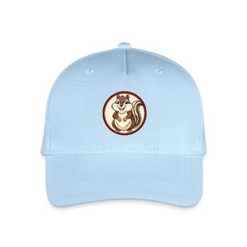 Chipmunk Colorful Kawaii Cartoon Character Clipart - Organic Kids’ Baseball Cap - light blue - Front