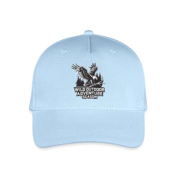 Saison d’aventure sauvage en plein air : Découvrez la nature - Casquette de baseball bio Enfant - bleu clair - Devant