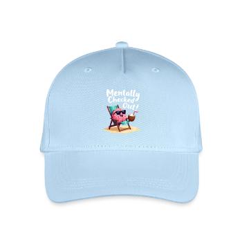 Mentally Checked Out - Organic Kids’ Baseball Cap - light blue - Front