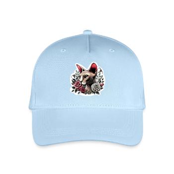 Rose Sphynx Chat - Casquette de baseball bio Enfant - bleu clair - Devant