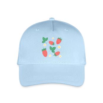 Jolies Fraises Des Bois Illustration - Casquette de baseball bio Enfant - bleu clair - Devant