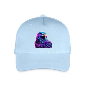 Leuchtender Adler mit Farbverlauf - Kinder Bio Basecap - Hellblau - Vorne