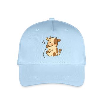 Kuschelkalb-Charme - Kinder Bio Basecap - Hellblau - Vorne