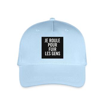 Je roule pour fuir les gens – Design motard - Casquette de baseball bio Enfant - bleu clair - Devant
