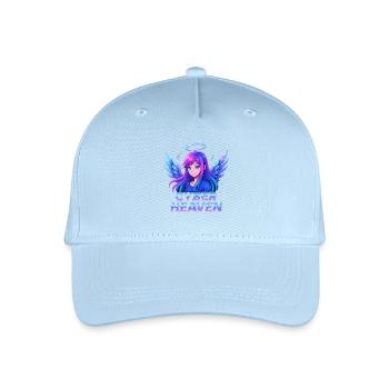 Cyber Himmel Engel Illustration - Kinder Bio Basecap - Hellblau - Vorne