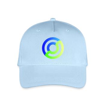 Futuristic Spiral Abstract Design - Organic Kids’ Baseball Cap - light blue - Front